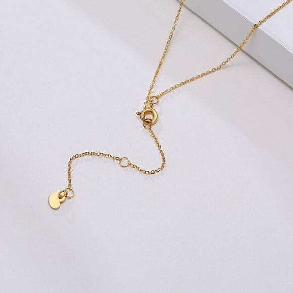 Silver Sideways Cross Necklace Cubic Zircon Charm - Picture 4 of 7